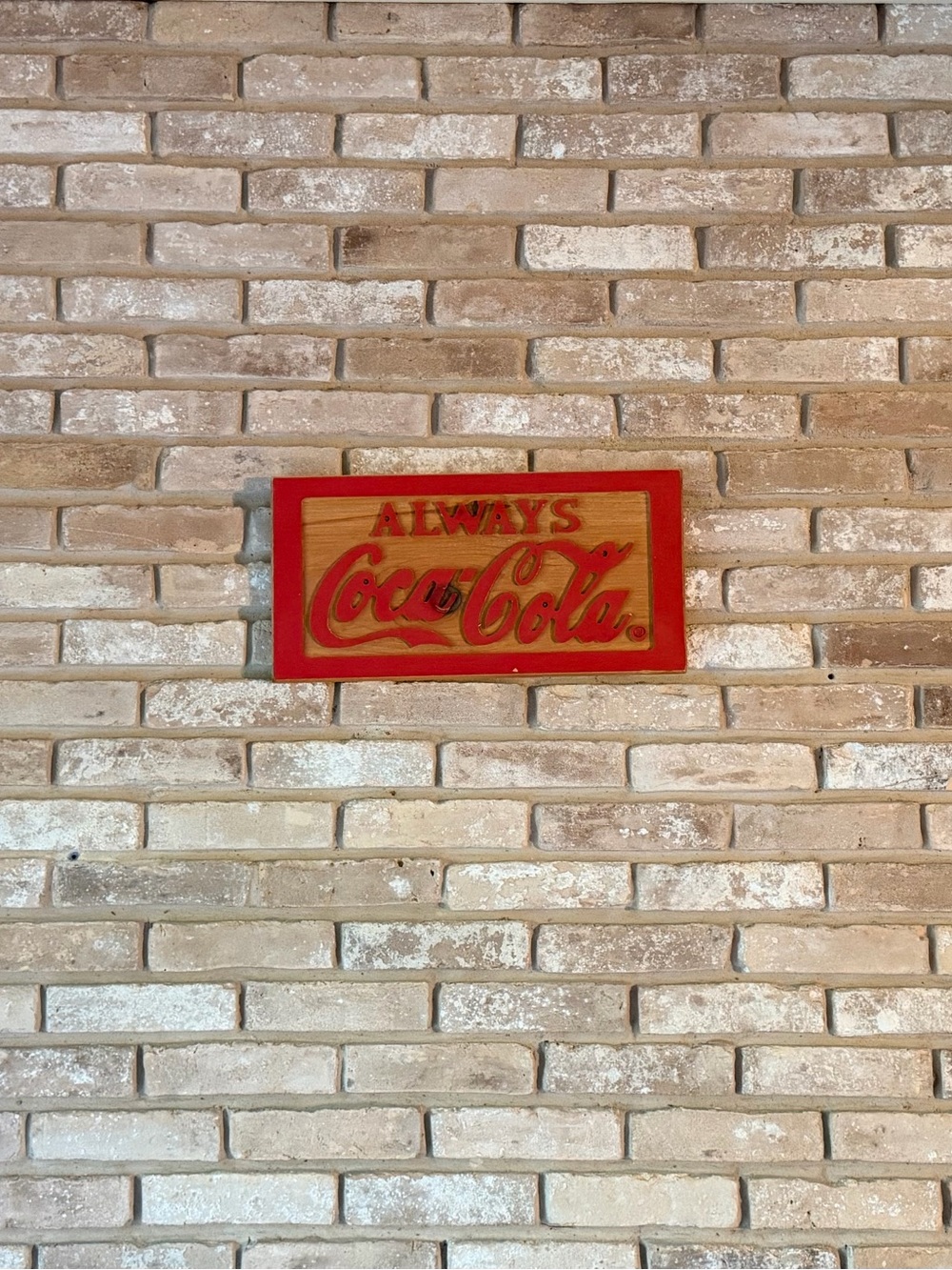 Vintage Always Coca Cola wooden sign, wall art